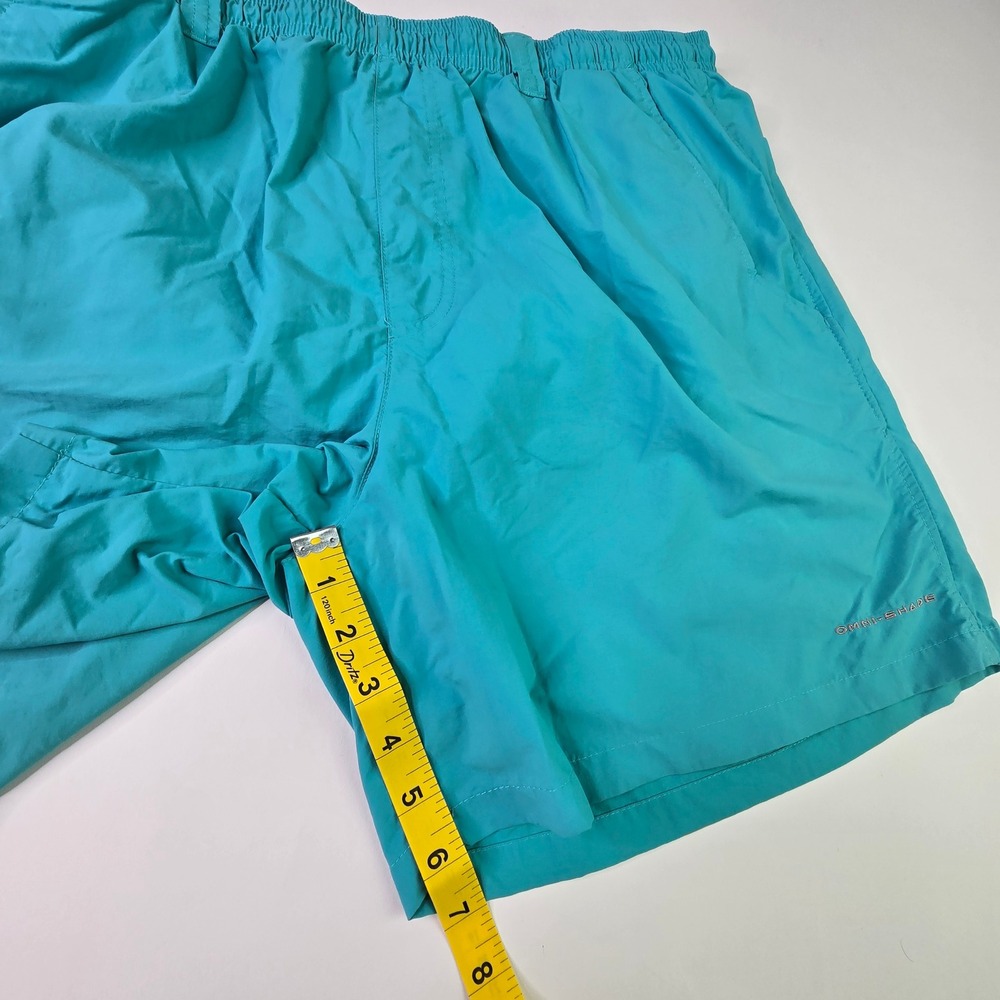 Columbia PFG Backcast Mens Performance Fishing Shorts Teal Blue Omni-Shade Large - Picture 6 of 12